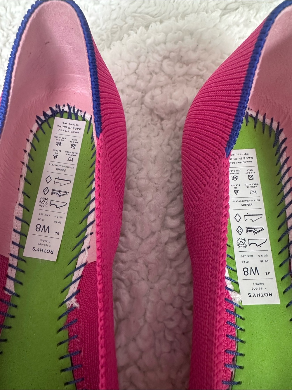 Rothy's Hot Pink Pointed-Toe Knot Flats - Picture 8 of 10